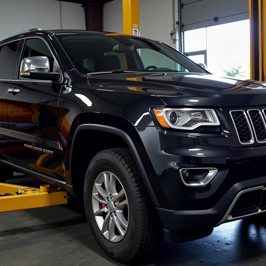 Jeep Grand Cherokee receiving city driving maintenance