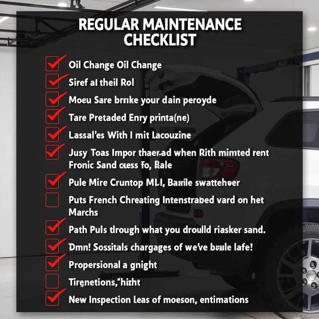 Jeep Maintenance Checklist