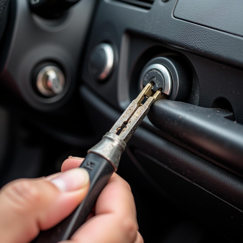 Key Extraction by Car Lock Pick Service