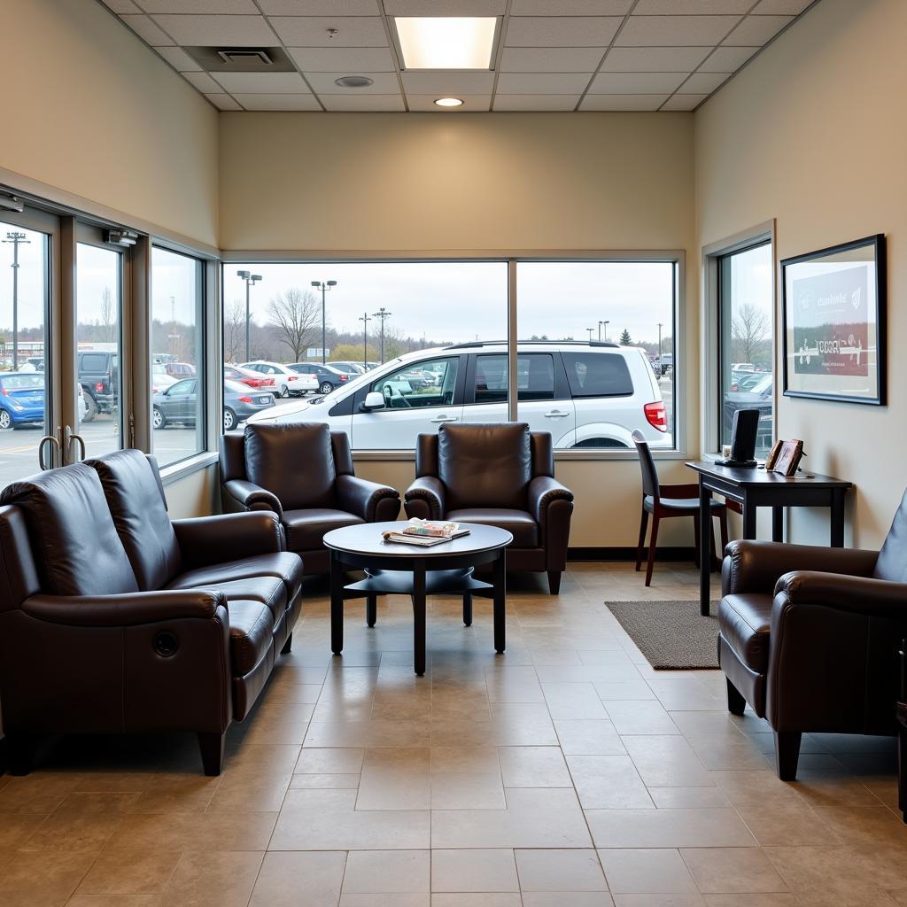 Comfortable Waiting Area in Lincoln Car Service Center