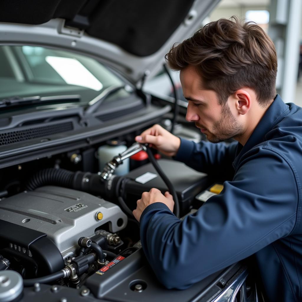 Mechanic Checking Car in Aspendale