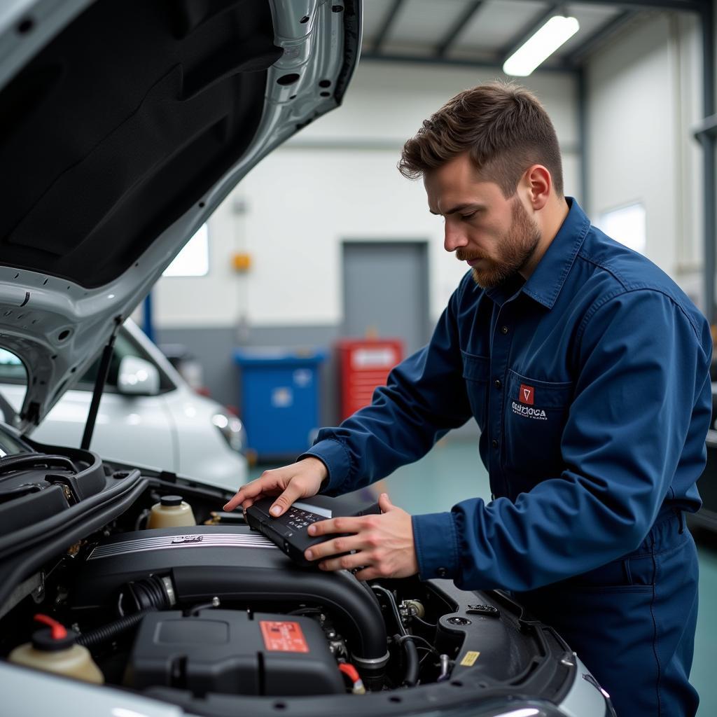 Mechanic Performing Car Service