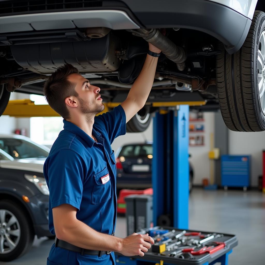 Mechanic Working Under a Car