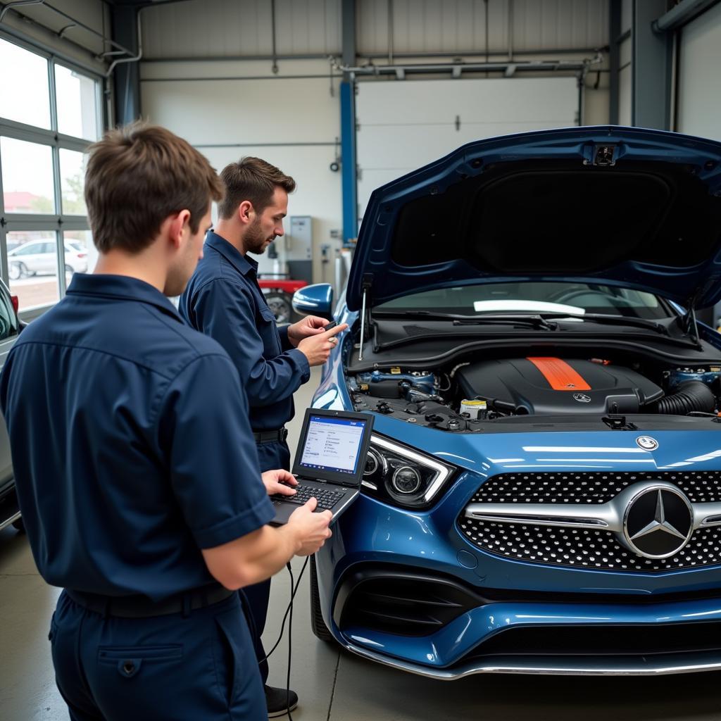 What to expect during a Mercedes-Benz service appointment: Diagnostics and cost estimates