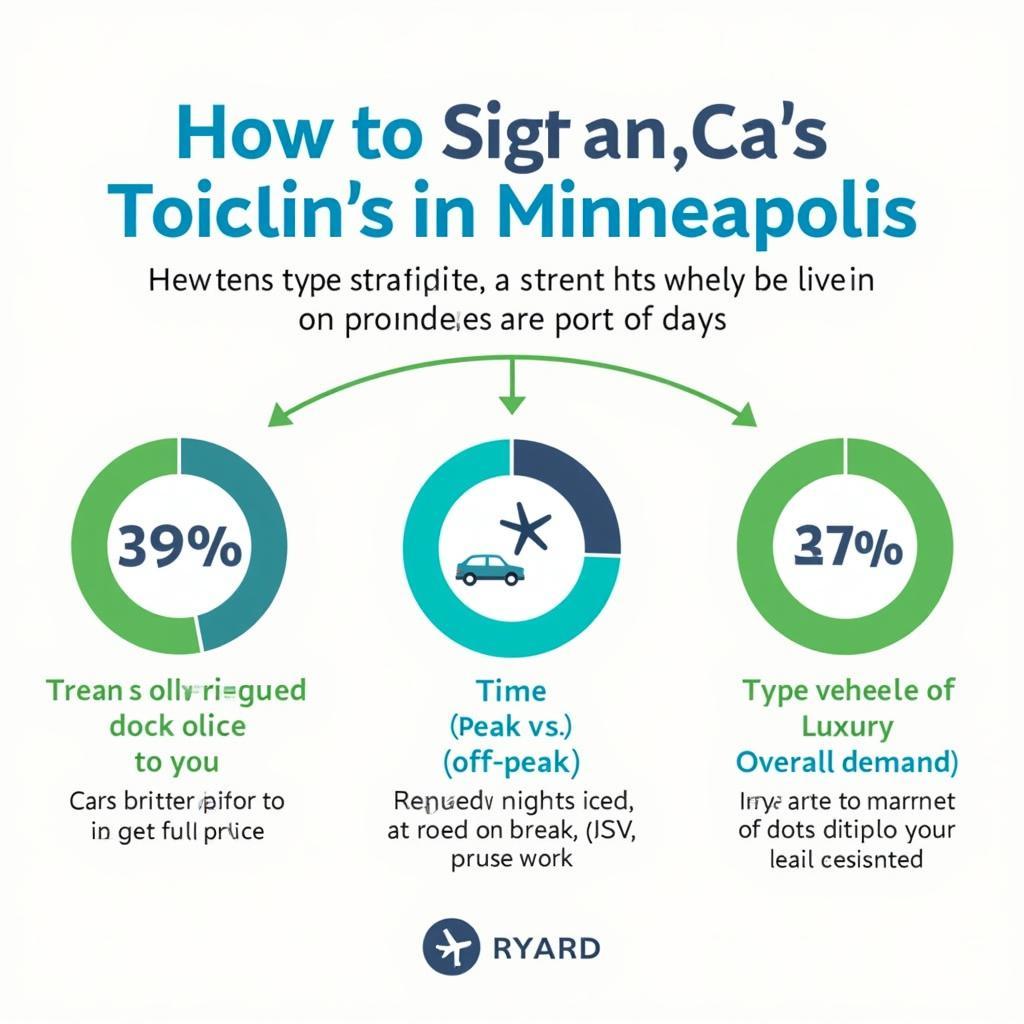 Factors Affecting Minneapolis Airport Car Service Pricing: An infographic depicting the various factors that influence pricing, such as distance, time of day, vehicle type, and demand.