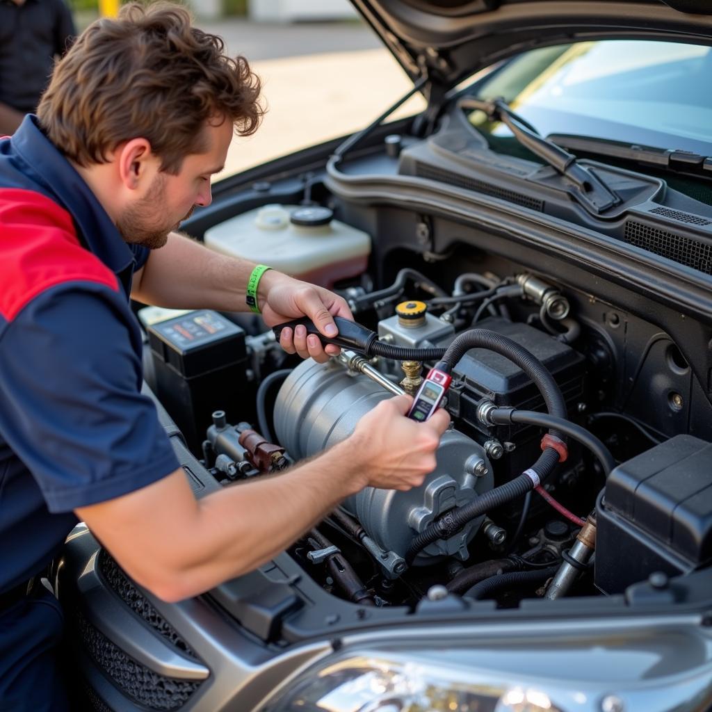 Mobile Car AC Repair Technician