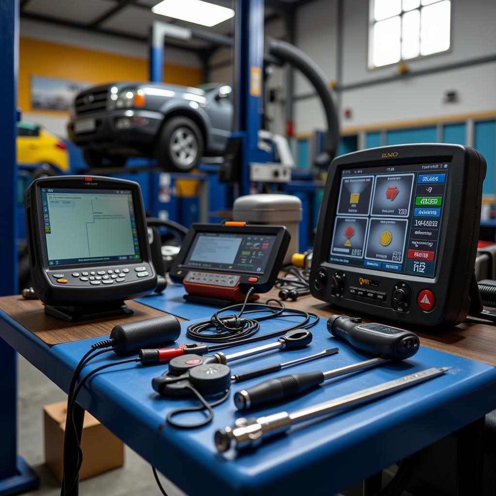 Modern car diagnostic equipment in a Durban service center