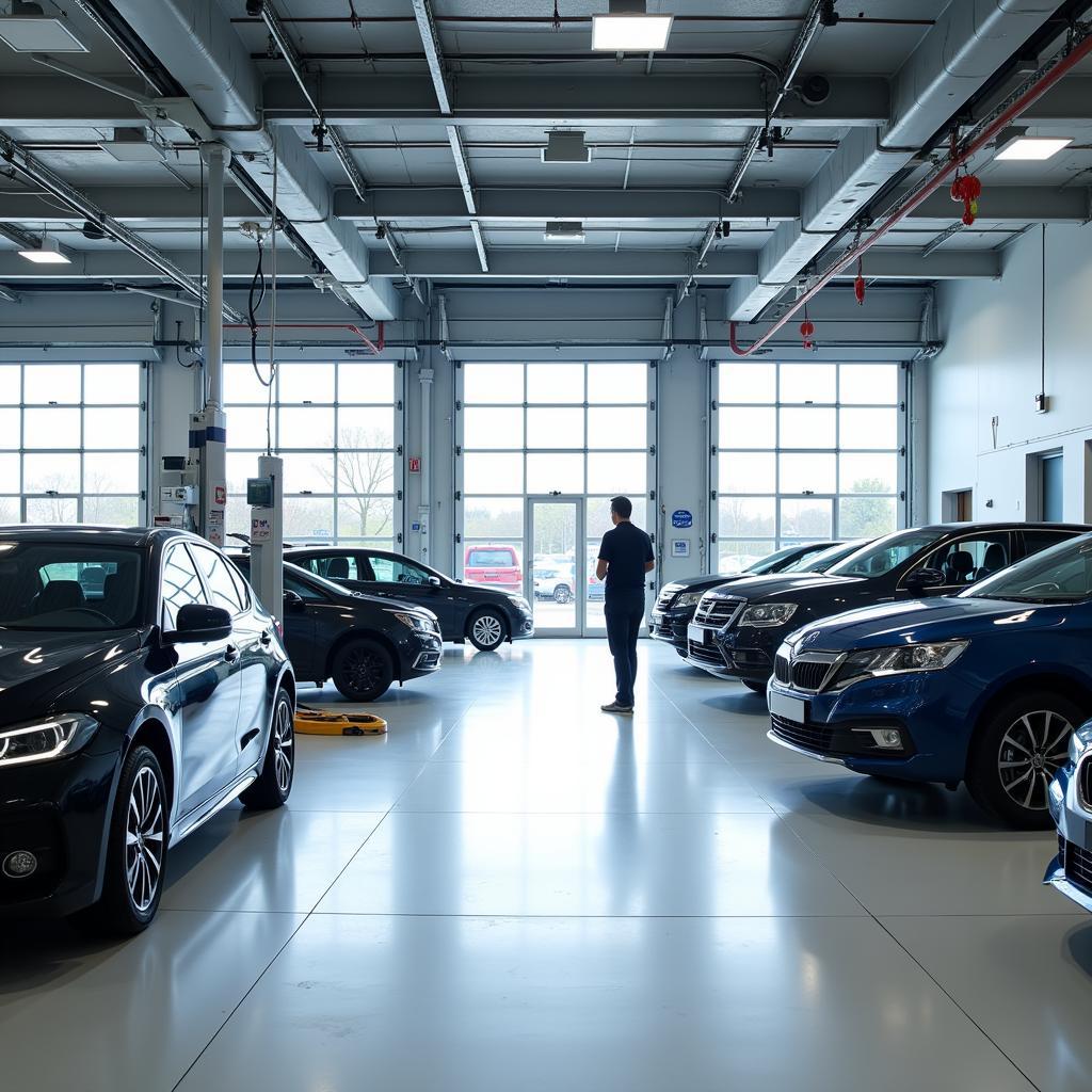 Modern car service center in Dublin