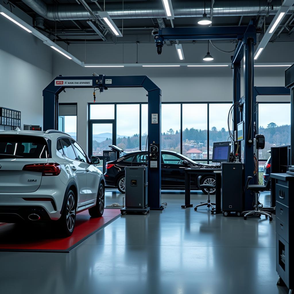 Modern Car Service Center with Advanced Technology