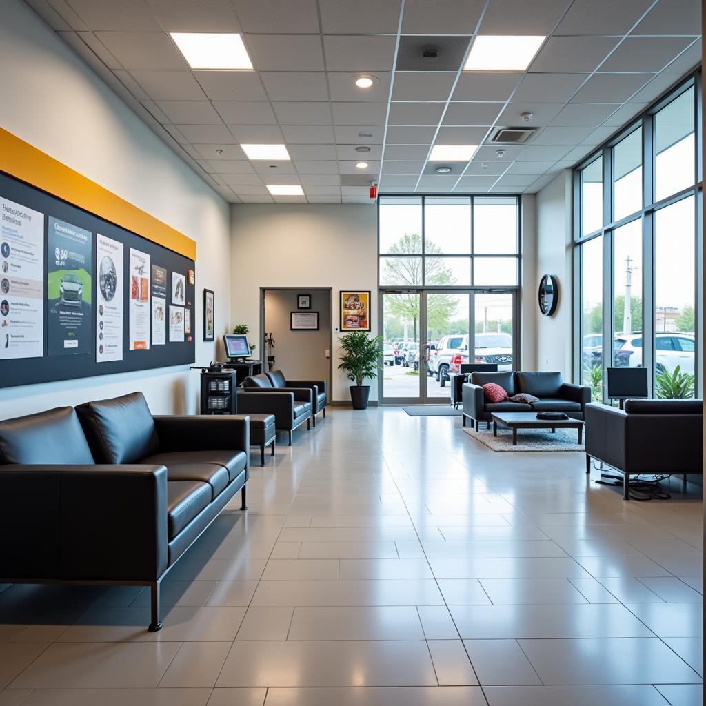 Modern Car Service Center Waiting Area