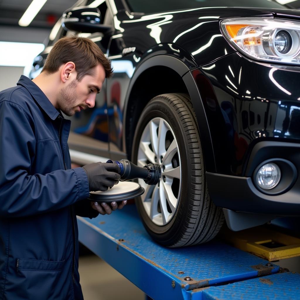 MOT Test Inspection in Progress