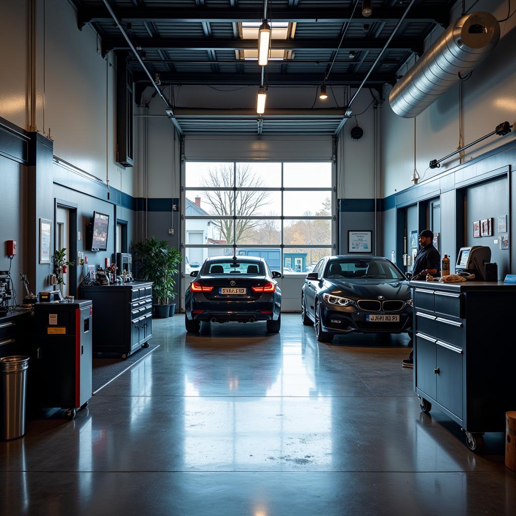 Modern Car Service Garage Interior in Northampton