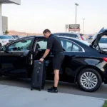 Car service waiting outside Oakland Airport for Napa transfer