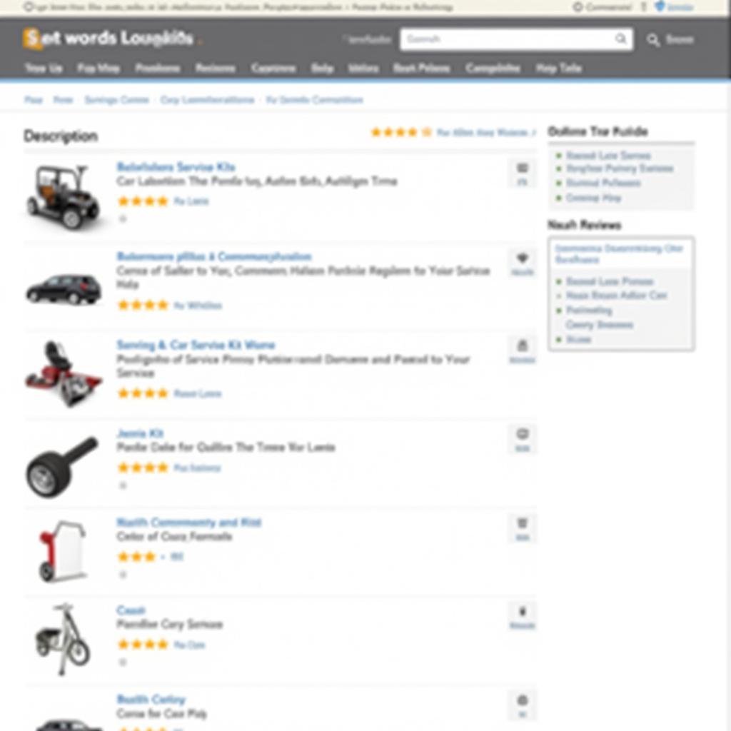 Online Car Service Kit Shopping