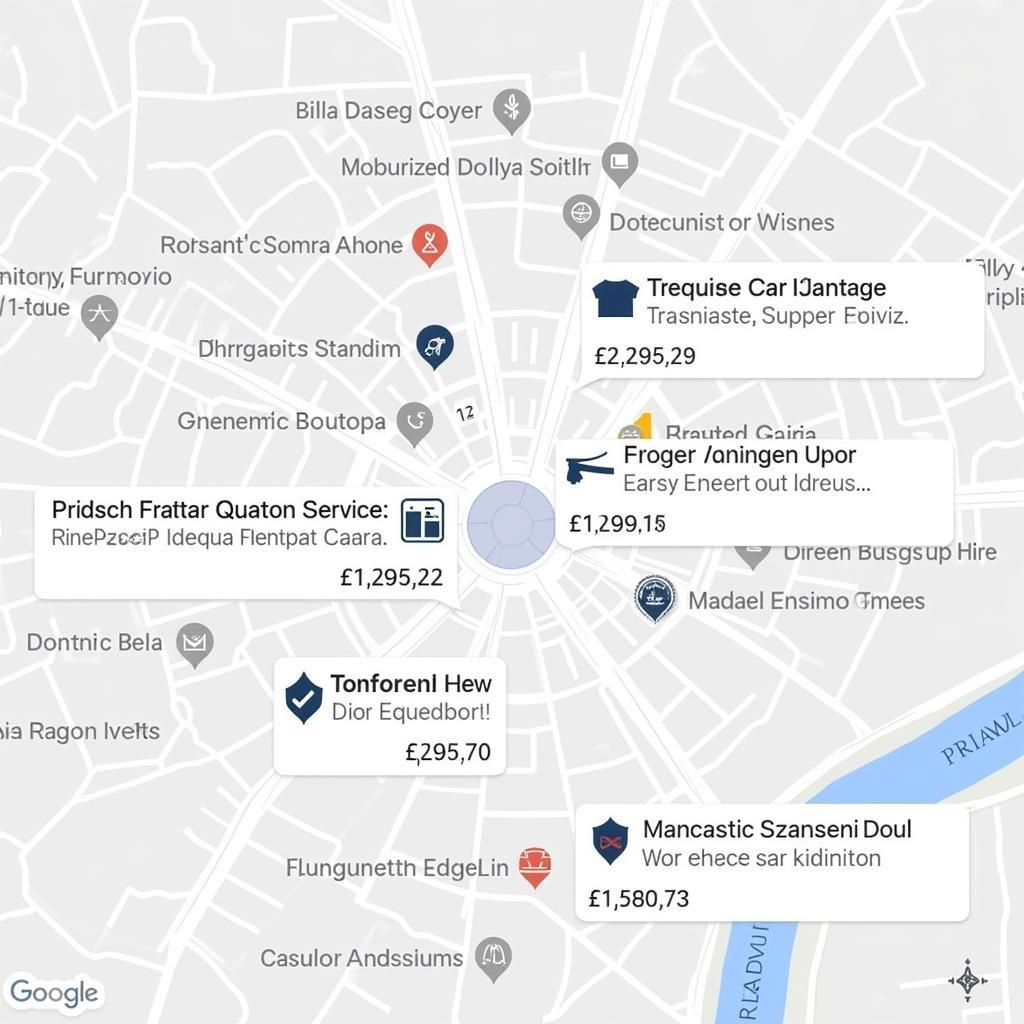 Car Service Map of Paris