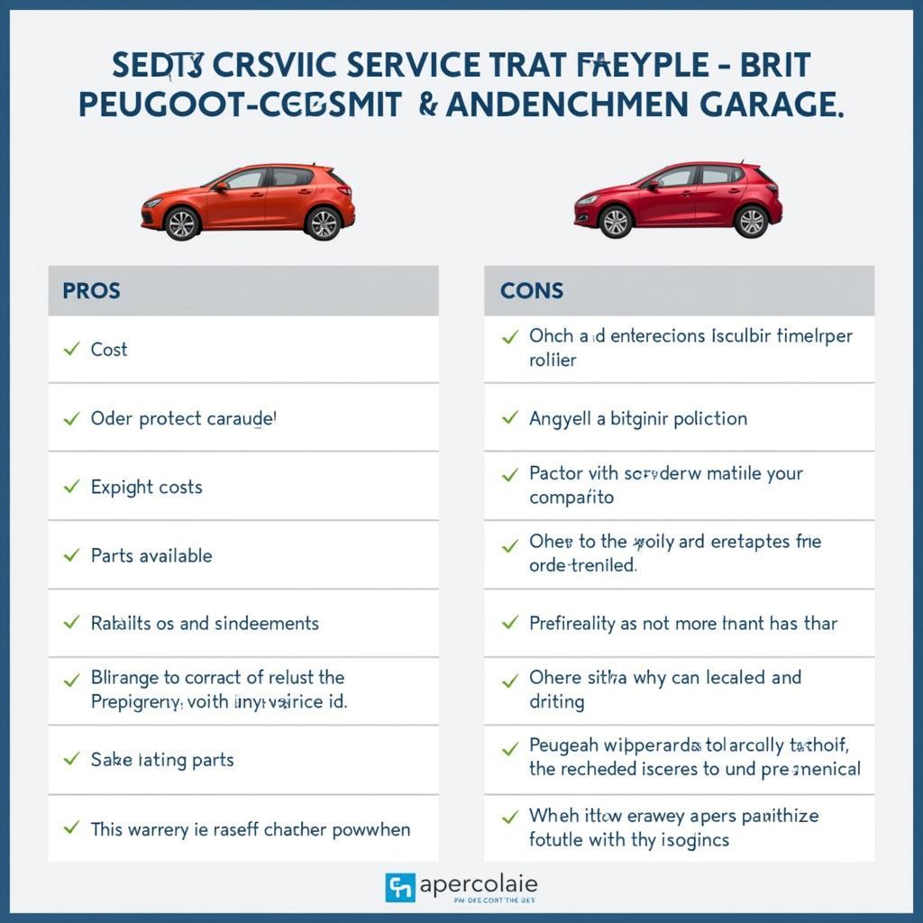 Peugeot Service Center Comparison