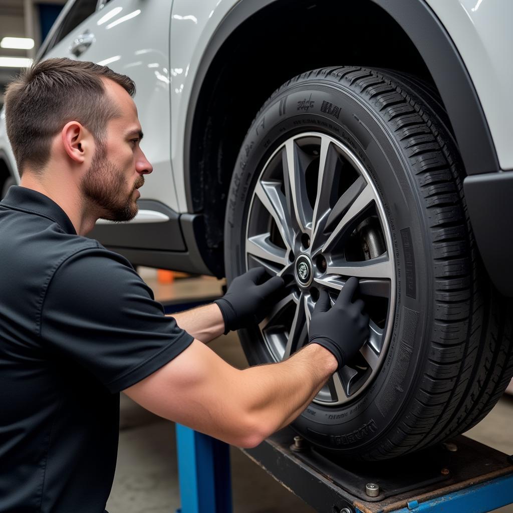 Professional Tyre Fitting Process