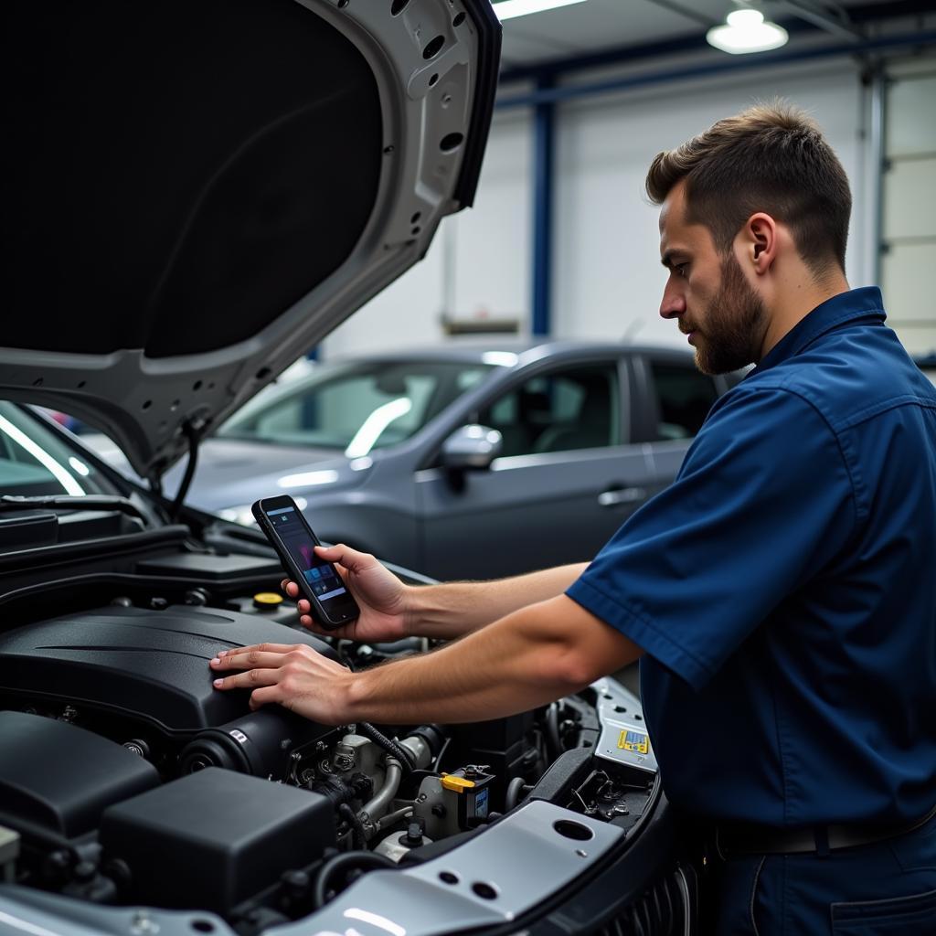 Technician Performing Diagnostic Test in Reading