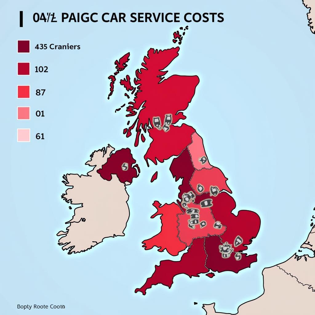 Regional Car Service Cost Variations across the UK