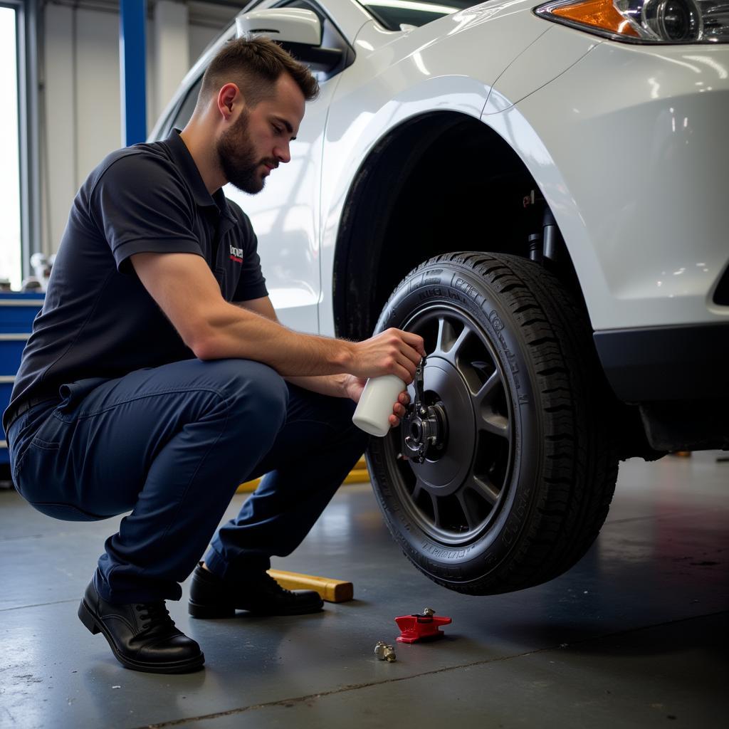 Mechanic Performing Regular Car Service in Singasandra