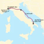 Scenic Route from Sorrento to Rome