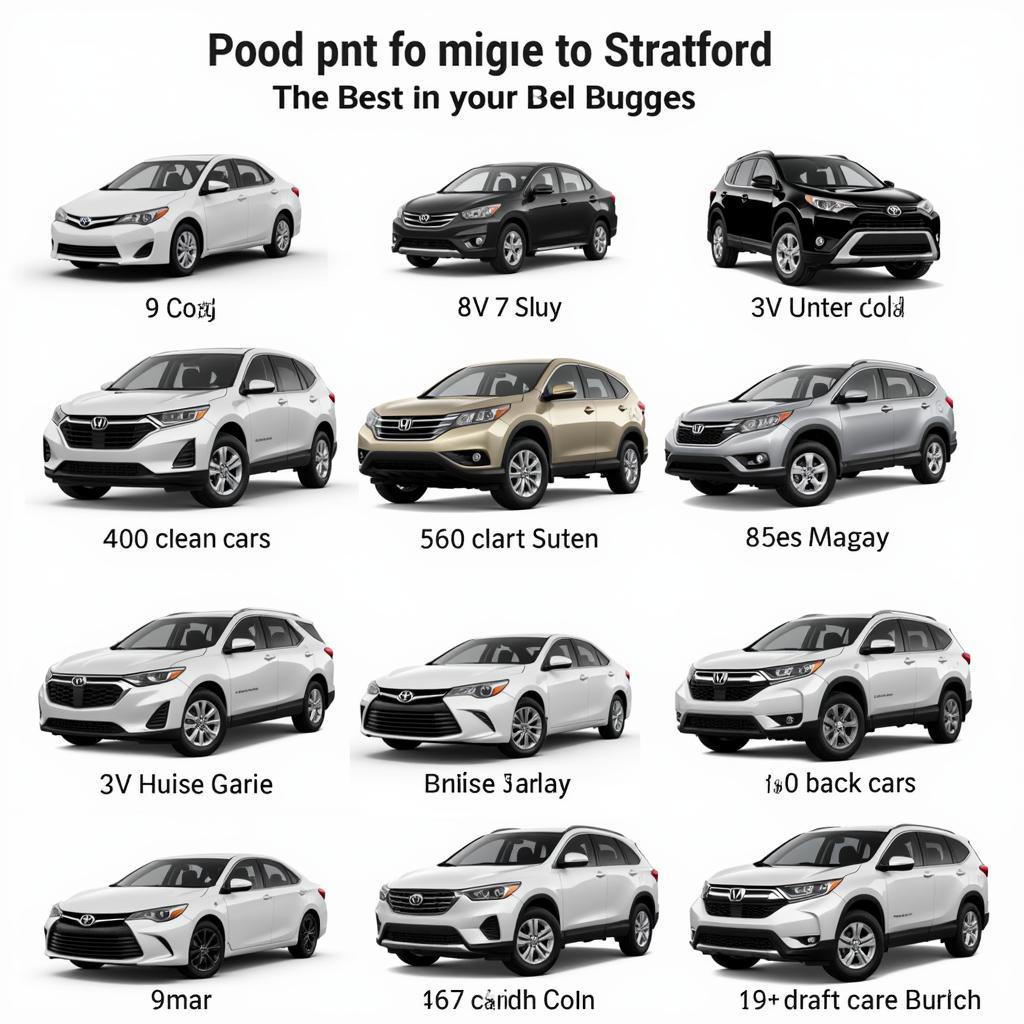 Various car rental options available in Stratford