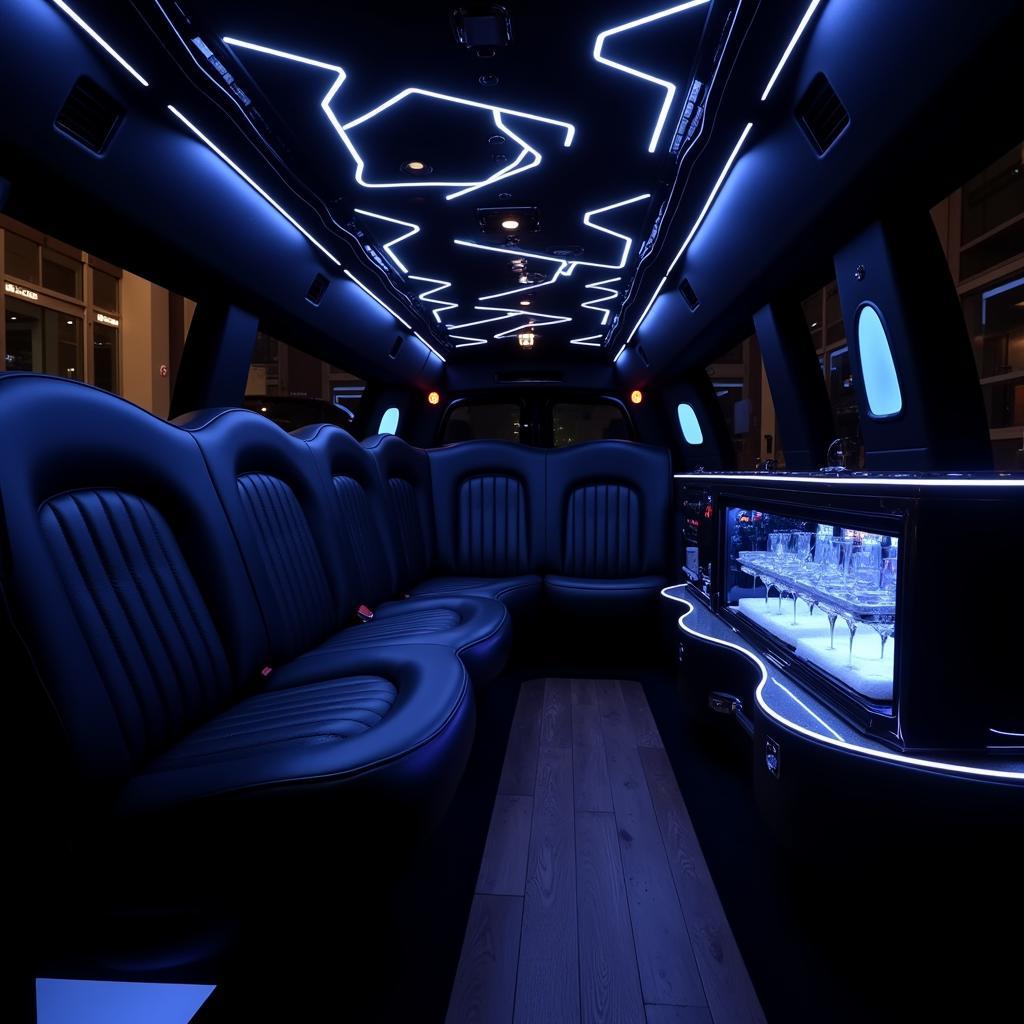 Luxury Interior of a Toronto Black Car Limousine