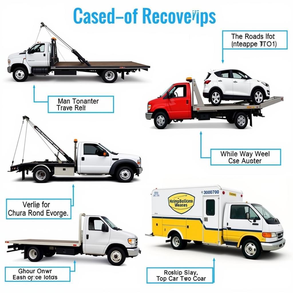 Different types of car recovery vehicles available in Crawley.