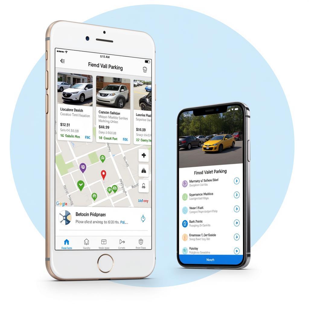 Valet Parking App Interface