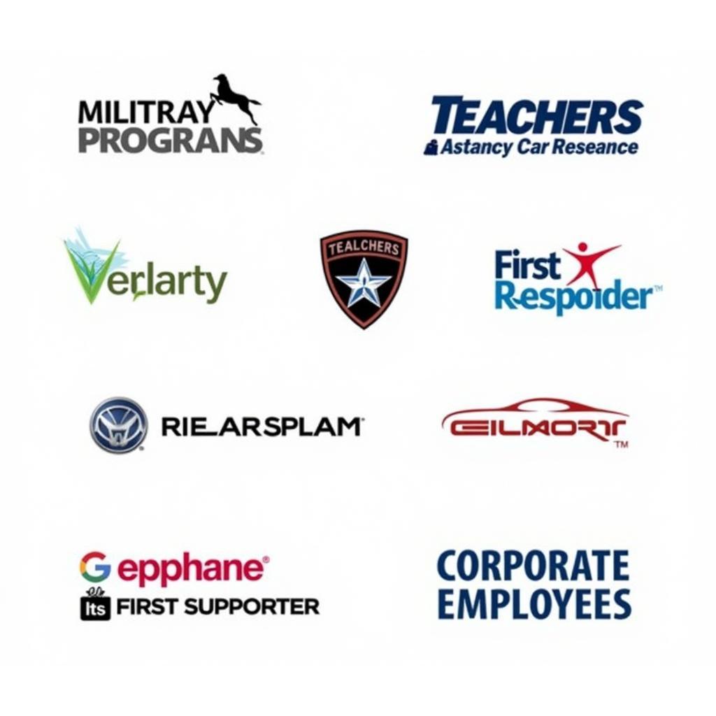 Various Car Dealership Affinity Program Logos