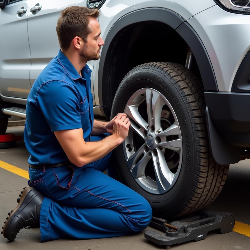 Tire rotation during a 50,000 km car service