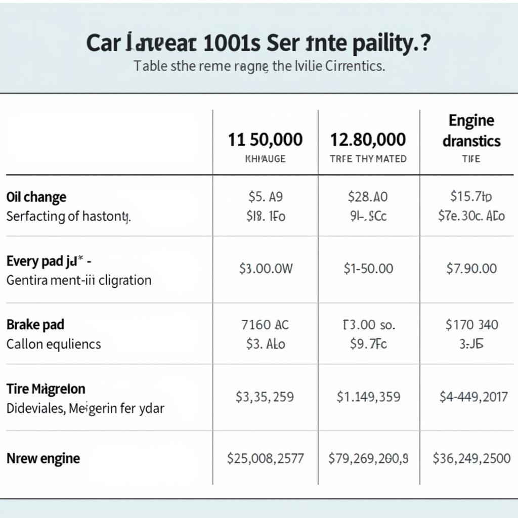 ACL Car Service Cost Comparison