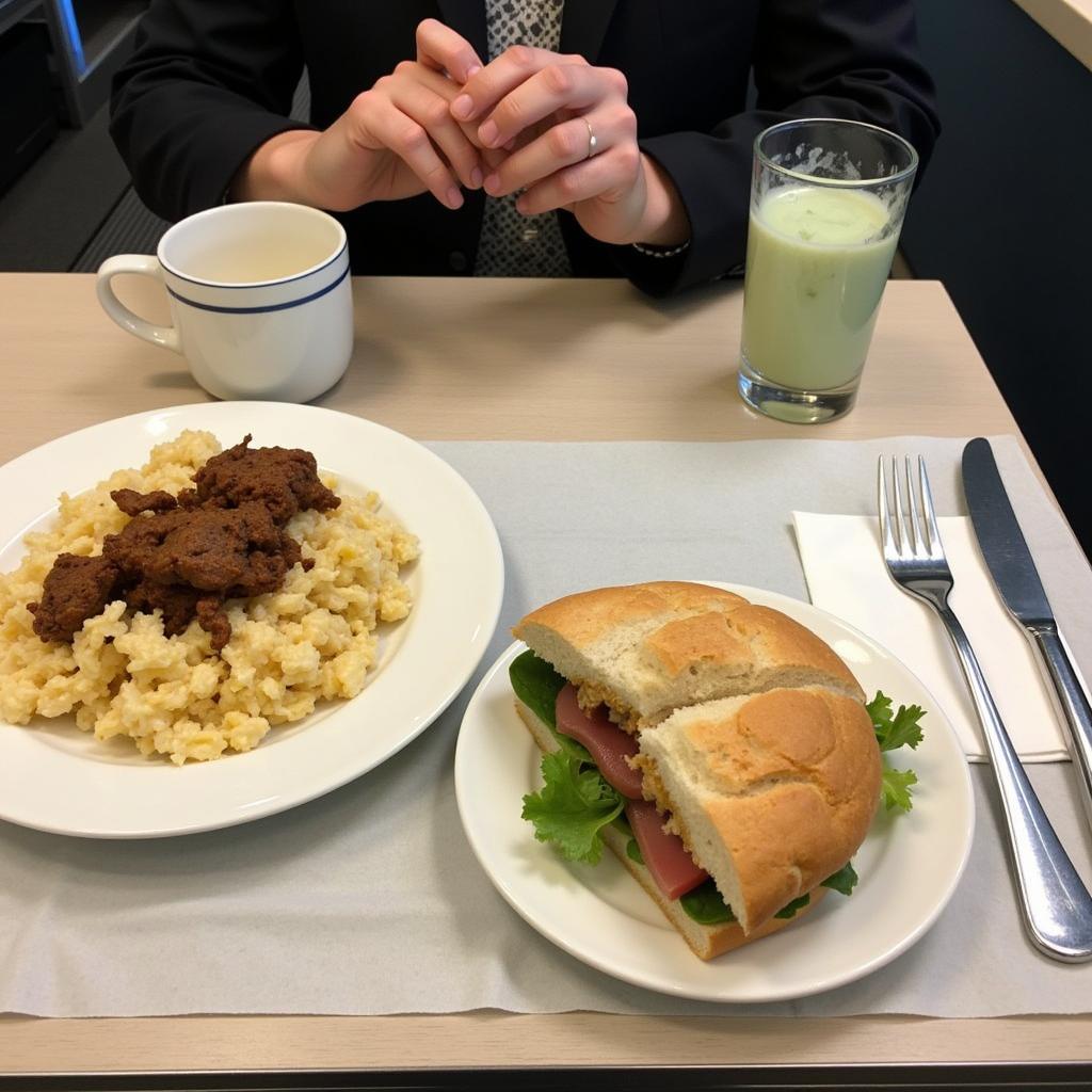 Amtrak Lincoln Service Cafe Car Meal