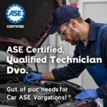 ASE Certified Technician Working on a Car