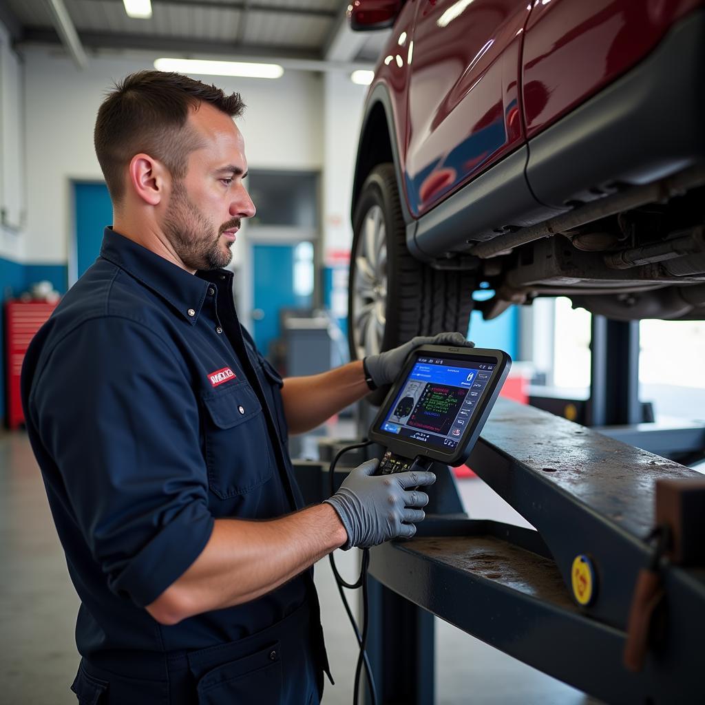 Athena Car Service Astoria NY Mechanic Working