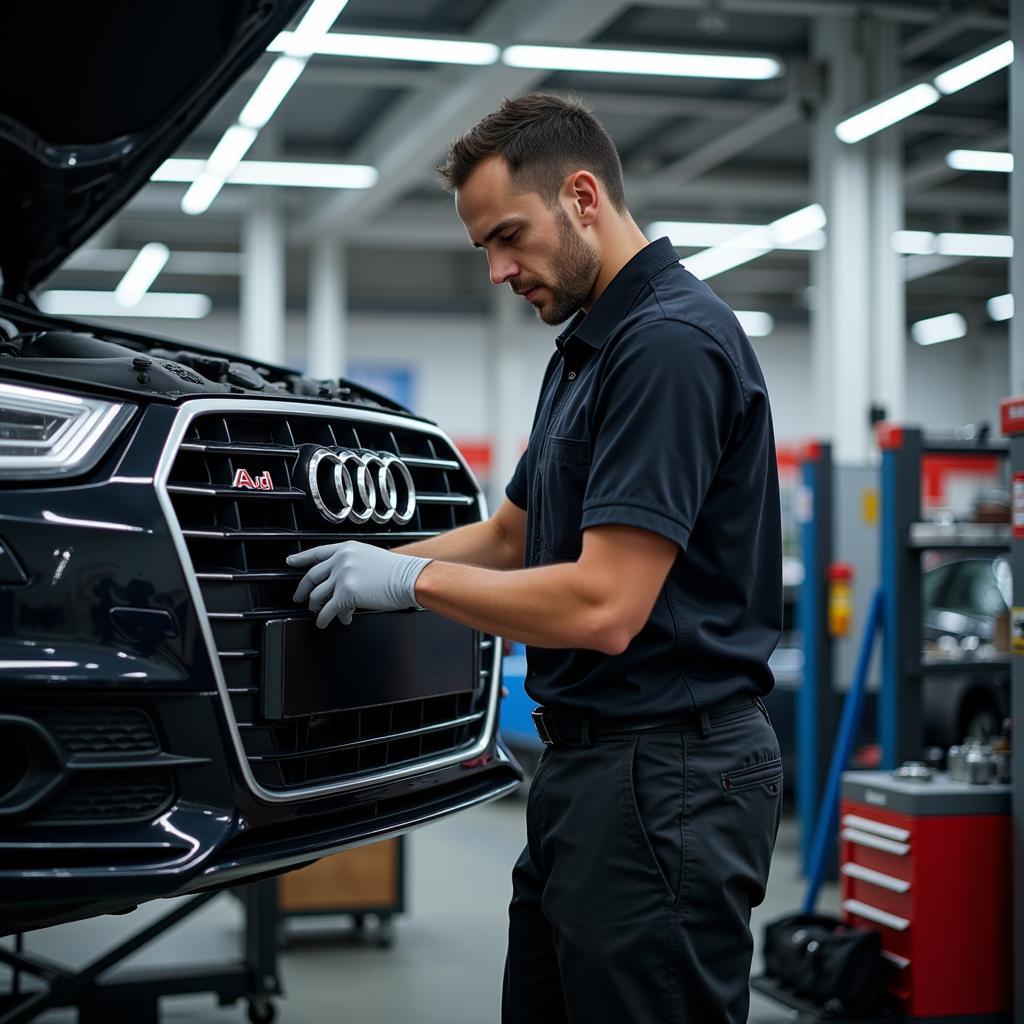 Audi Car Service Kyneton Technician Working