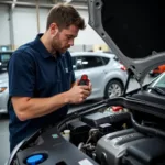 ASE Certified Technician Working on a Car in Austin