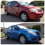 Benefits of Professional Car Detailing San Antonio: A before-and-after comparison of a car, highlighting the dramatic improvement in appearance and condition after detailing.