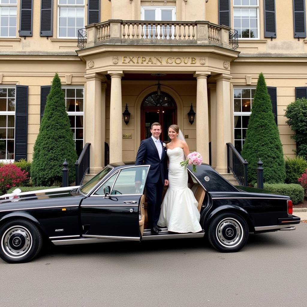 Wedding Arrival in Birmingham Black Car