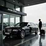 Black Car Service Waiting at Heathrow Arrival