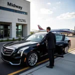 Black Car Service Arriving at Midway Airport