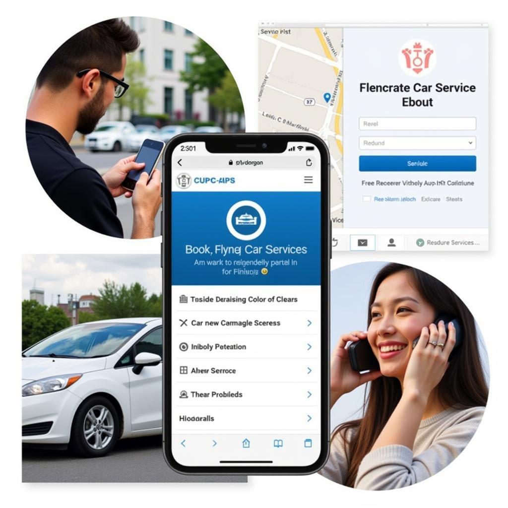 Booking a Caprice Car Service in Flushing through a Mobile App, Website, and Phone Call