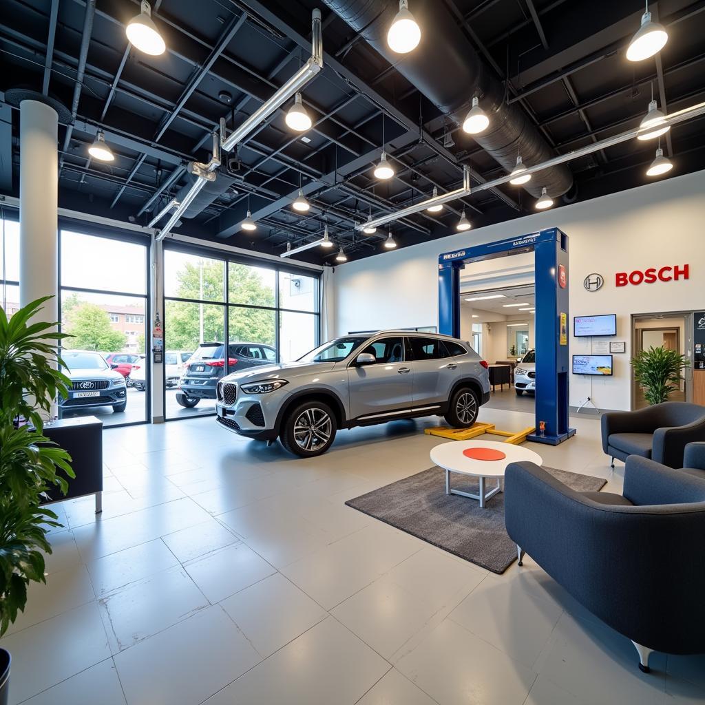 Modern Interior of a Bosch Car Service Center in Breda