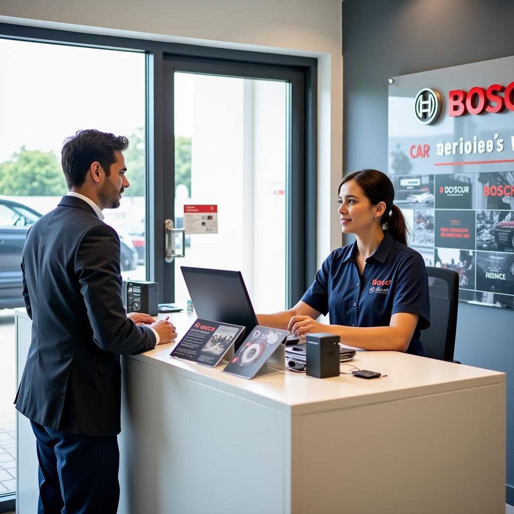 Bosch Car Service Center Reception in Hyderabad