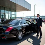 Luxury Sedan Pickup at Boston Logan Airport