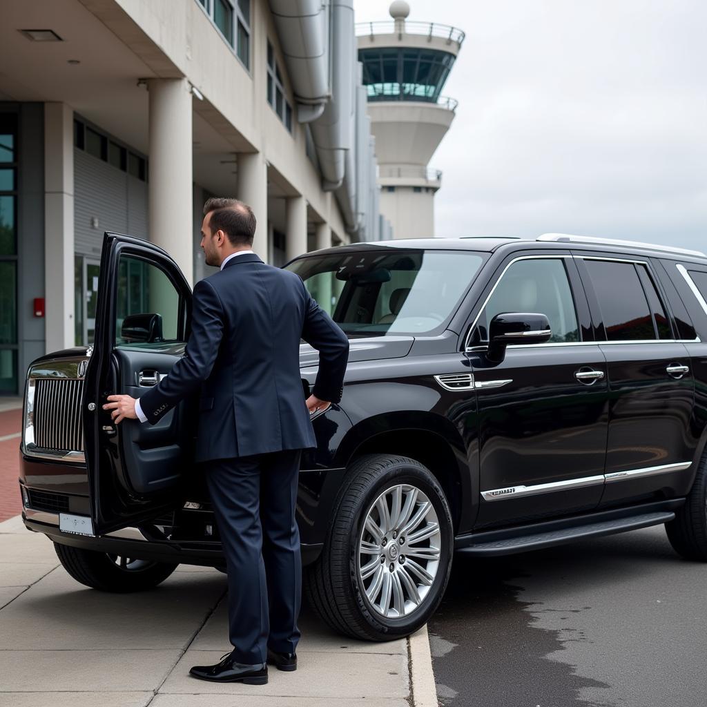 Luxury car service at Boston Logan International Airport