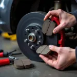 Mechanic Replacing Brake Pads