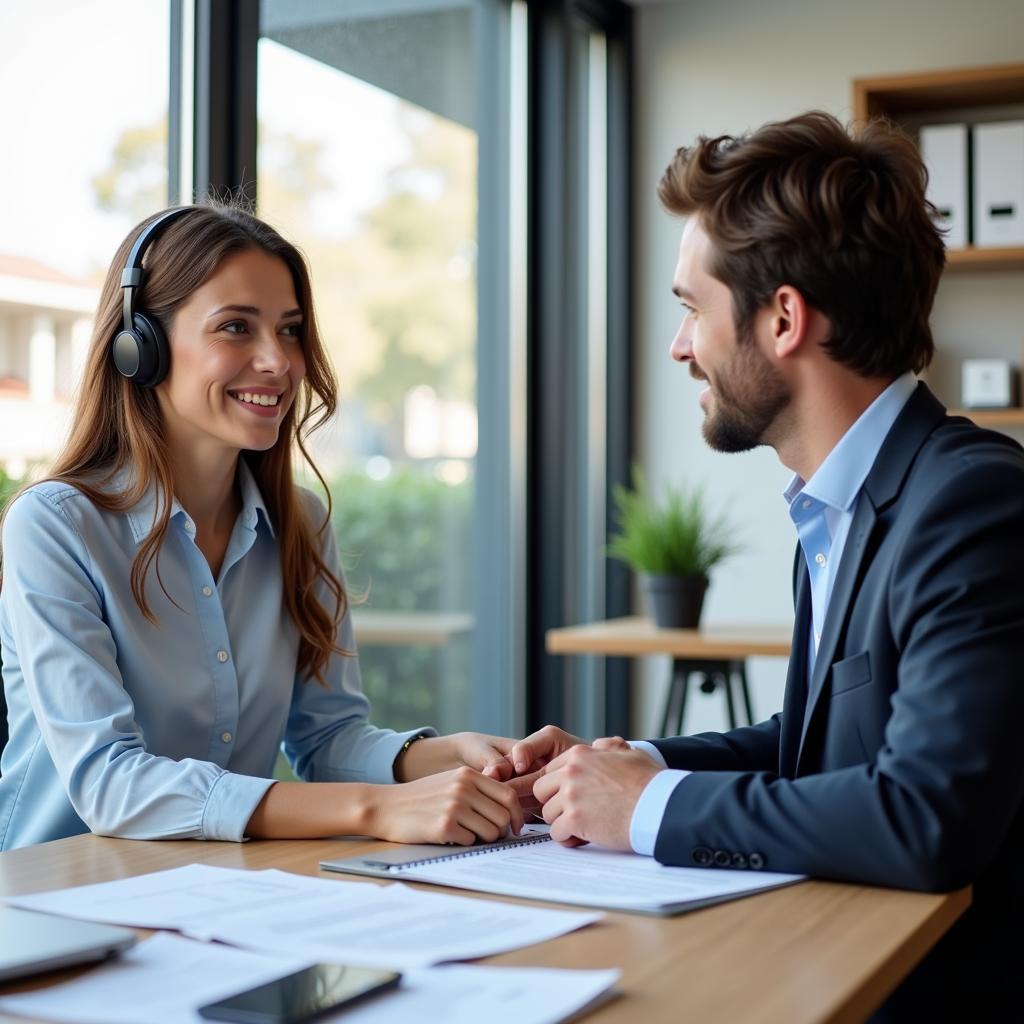 Brightside Customer Service Representative Assisting a Client