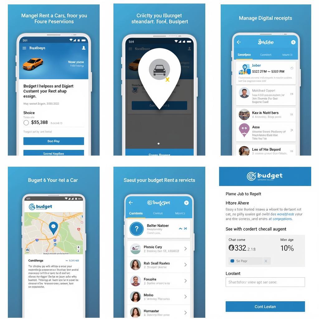 Budget Rental Car App Features