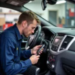 Car AC Service Technician at Work